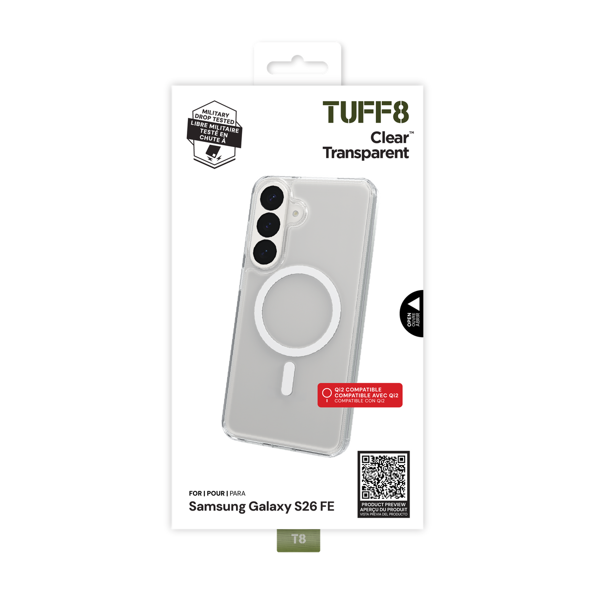 Samsung Galaxy S26 FE Qi2 Compatible Clear Case