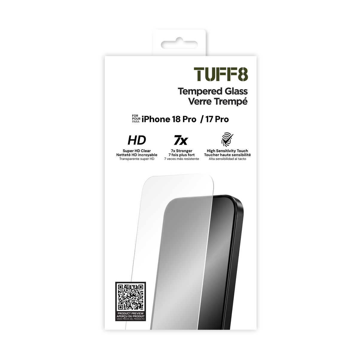 iPhone 18 Pro / 17 Pro Tempered Glass