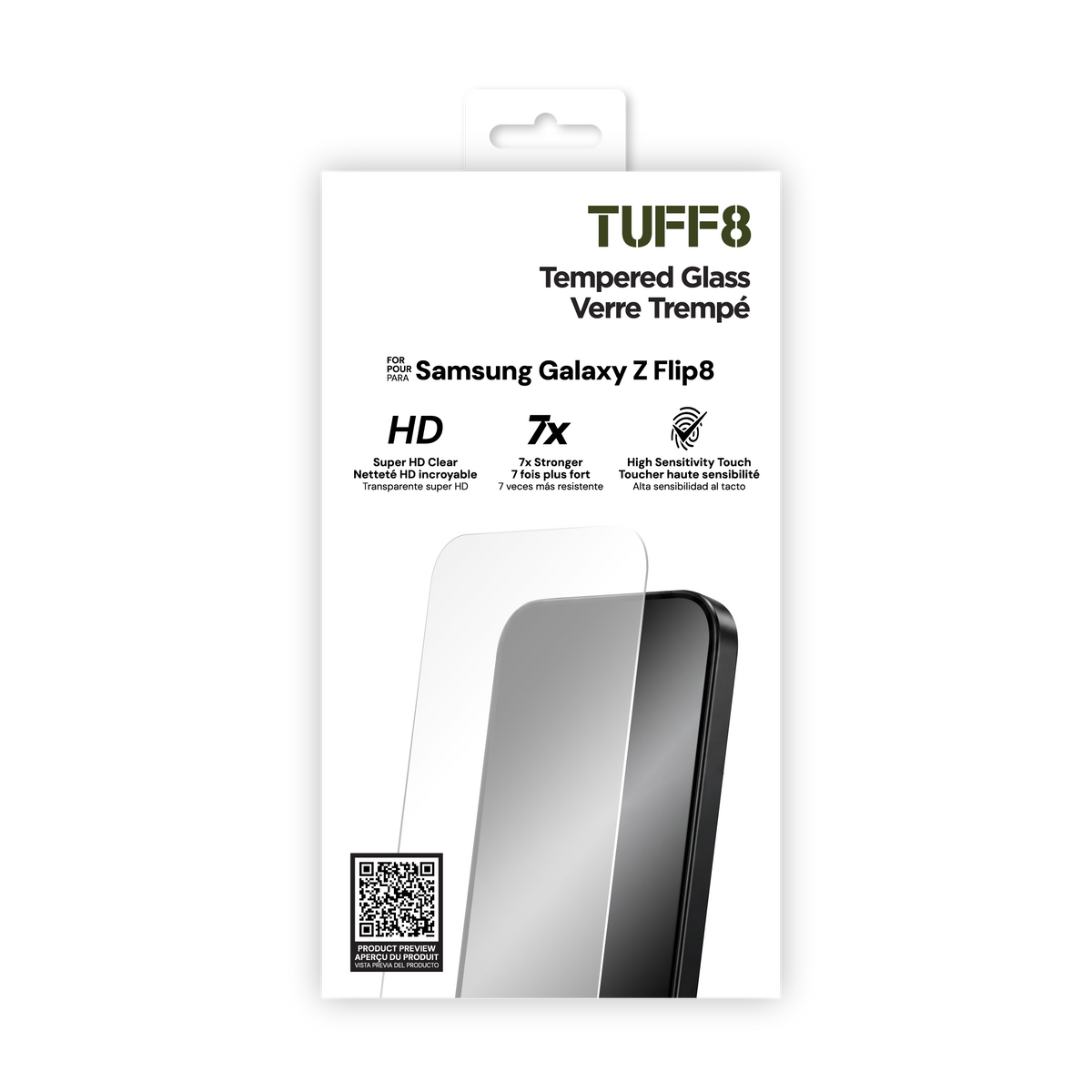 Samsung Galaxy Z Flip8 Tempered Glass