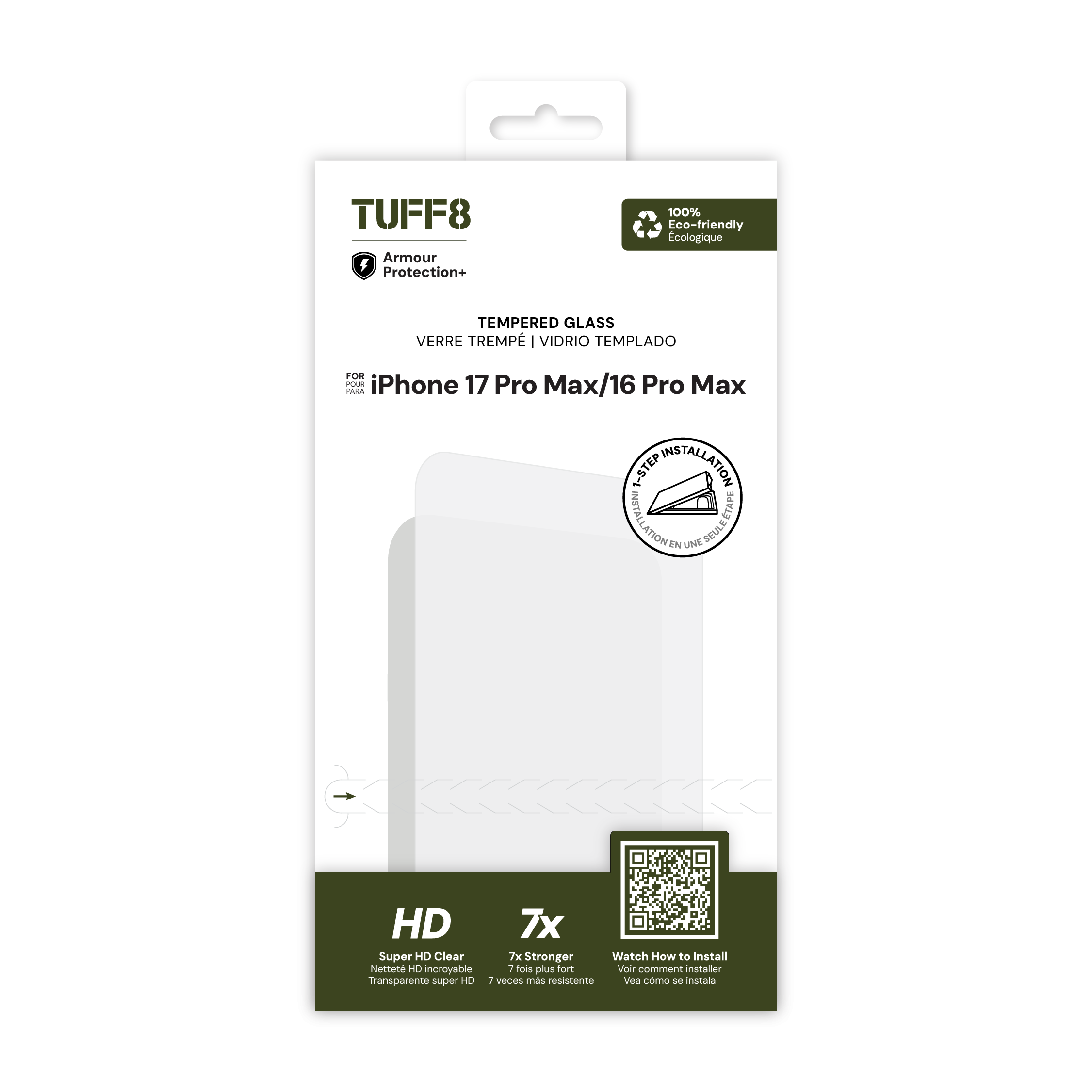 iPhone 17 Pro Max Tempered Glass with Auto Installer