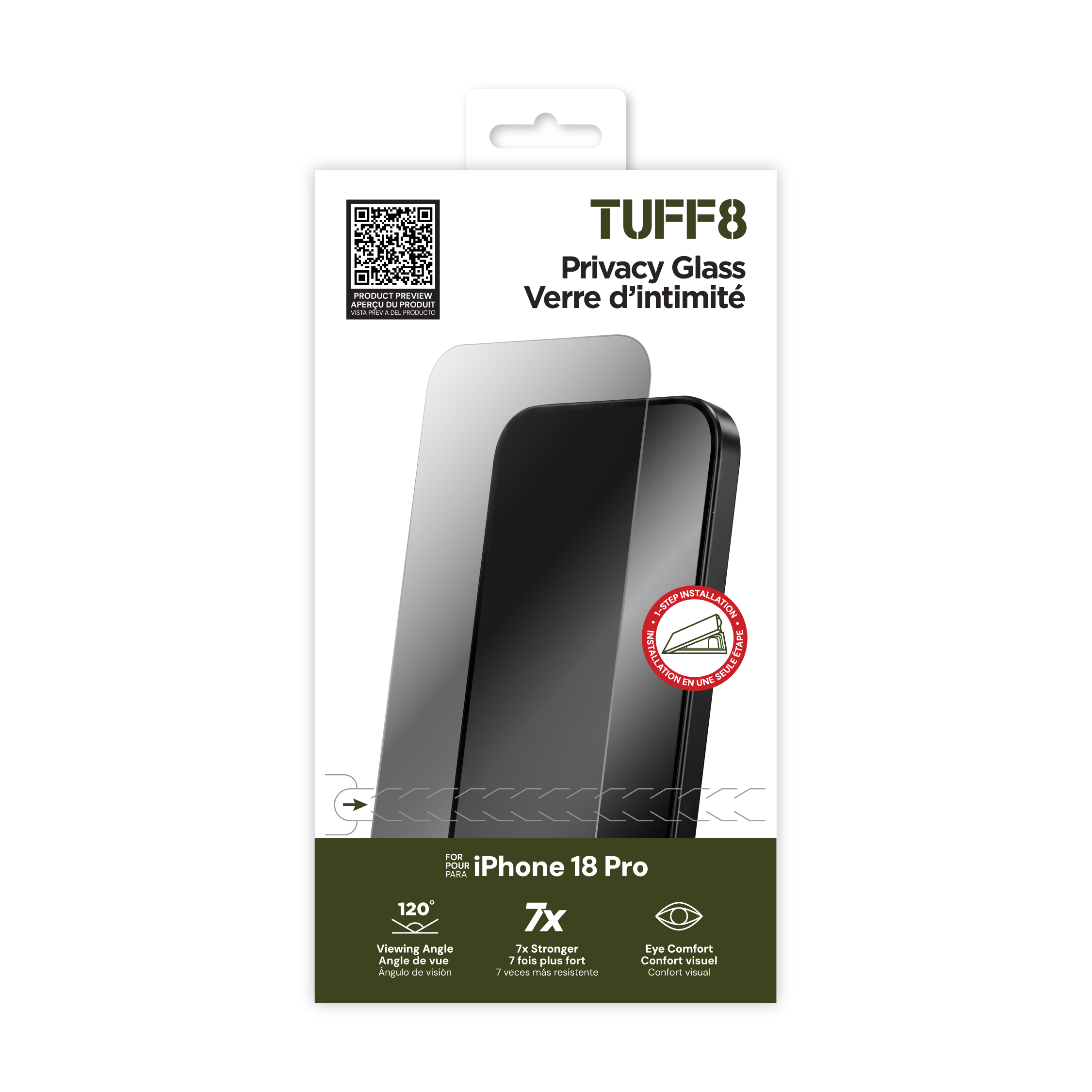 iPhone 18 Pro Privacy Glass with Auto Installer