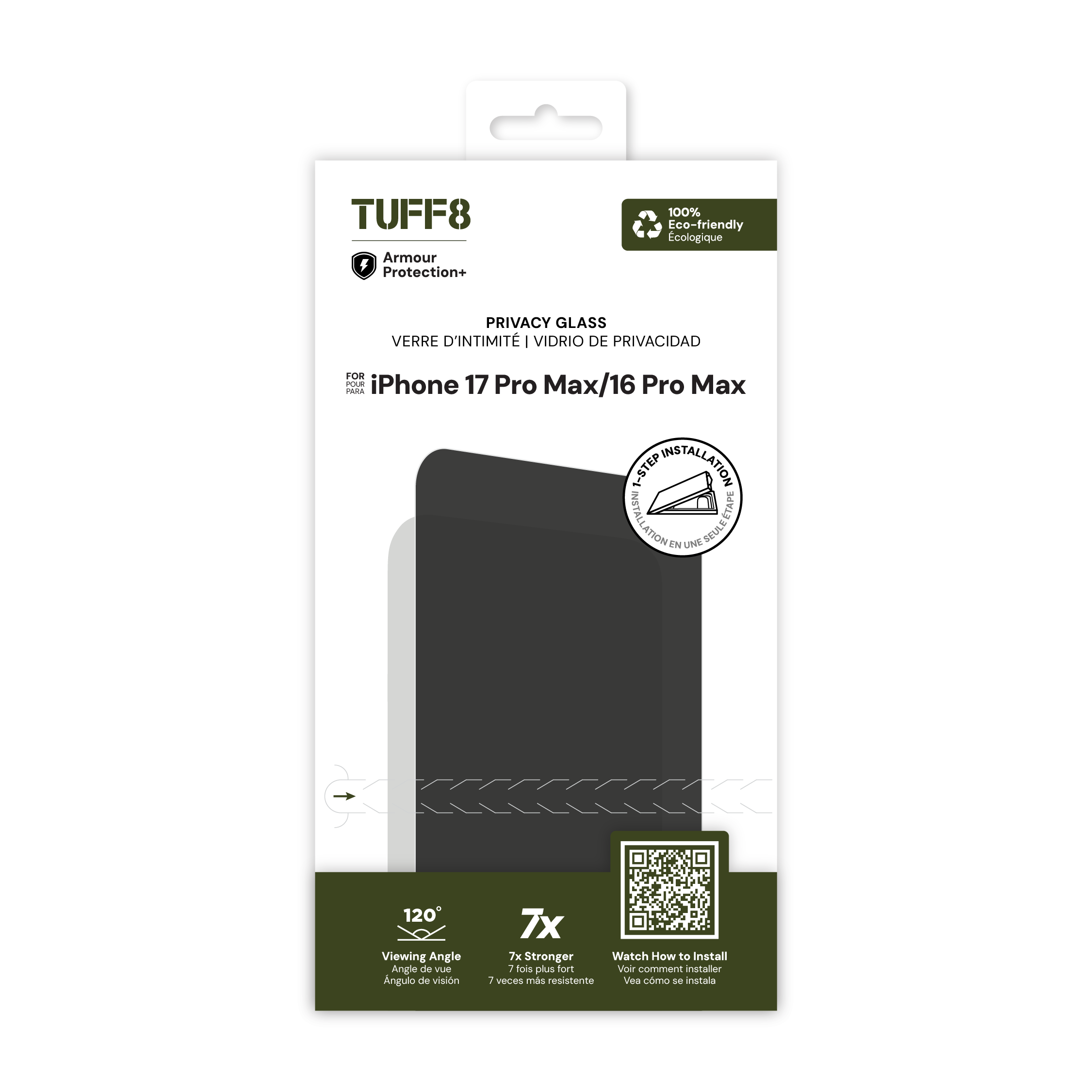 iPhone 17 Pro Max Privacy Glass with Auto Installer