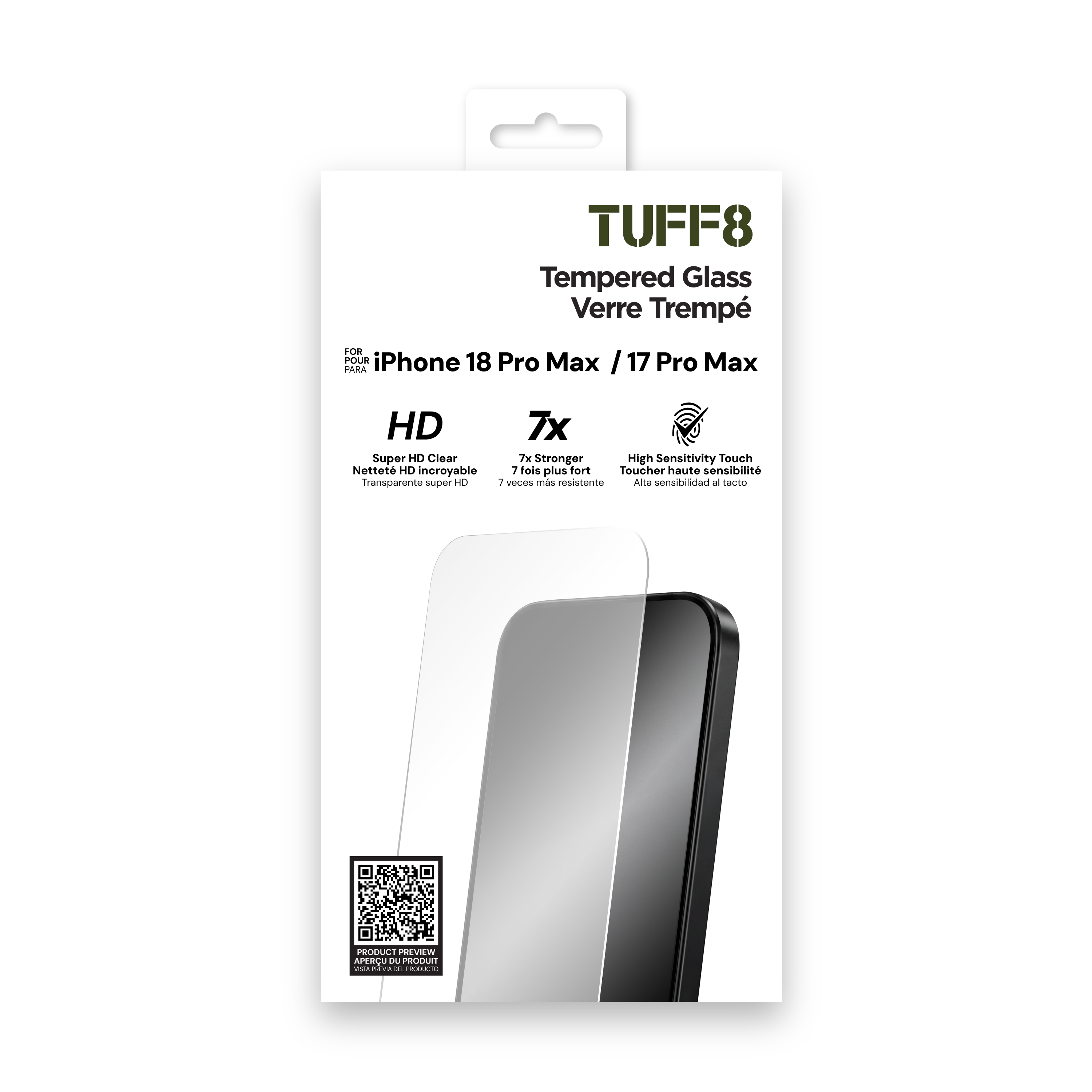 iPhone 18 Pro Max / 17 Pro Max Tempered Glass
