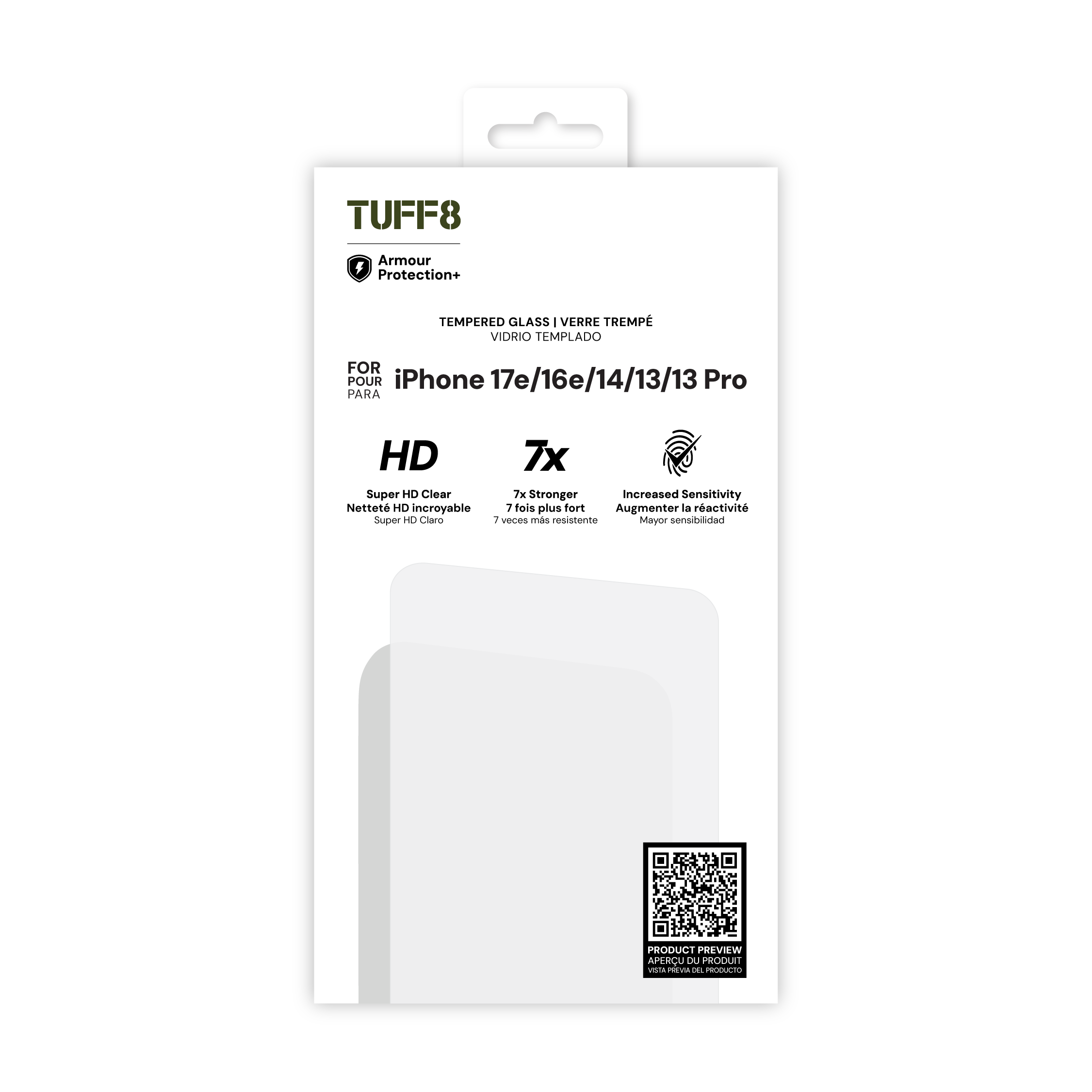 iPhone 17e / 16e / 14 / 13 / 13 Pro Tempered Glass