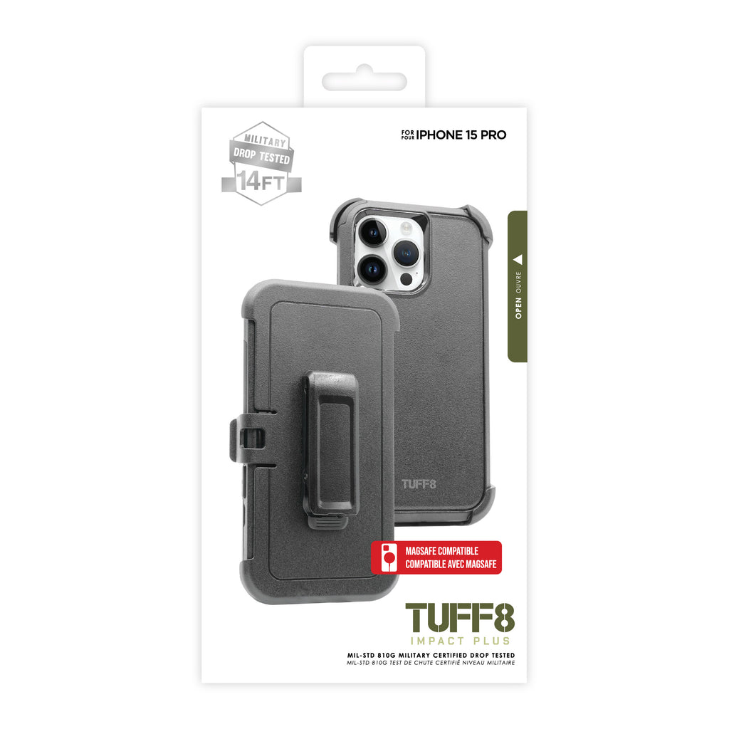 iPhone 15 Pro Impact Plus Case with Holster